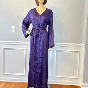 Moroccan purple Embroidered Caftan, Party Maxi Dress, Abaya, Dubai Evening Gown